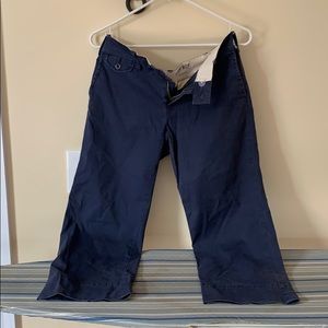 Navy Paperboy Cropped Khakis